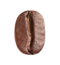 Photo of Roasted coffee bean on white background, top view