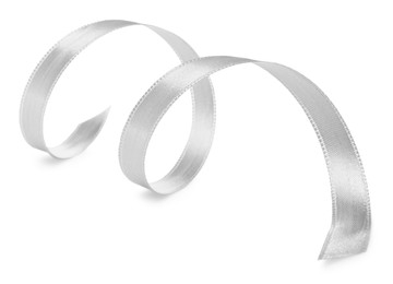 Beautiful ribbon isolated on white. Festive decor