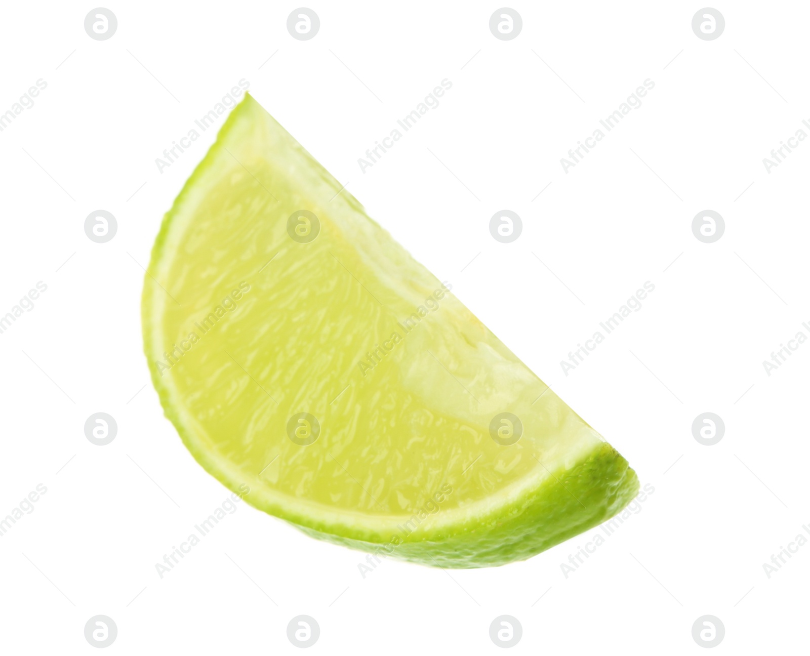 Photo of Slice of fresh lime on white background