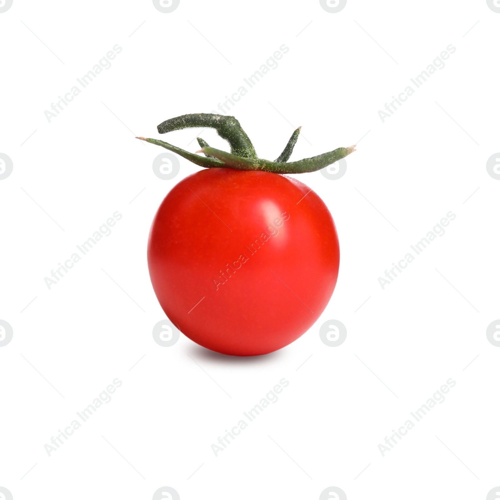 Photo of Whole ripe red tomato isolated on white