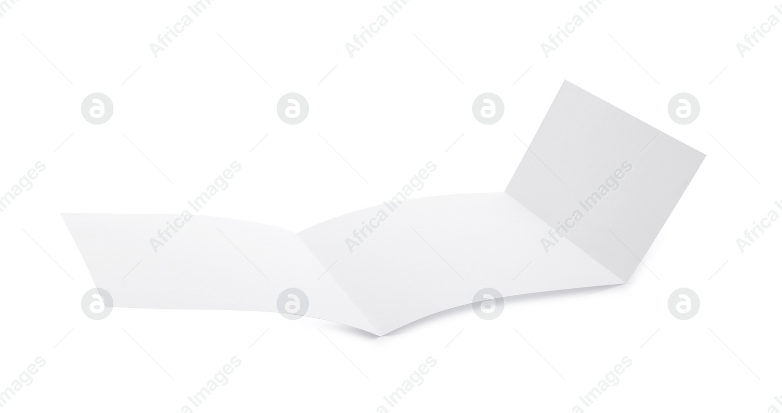 Photo of Blank paper brochure isolated on white. Mockup for design