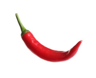 Red hot chili pepper isolated on white