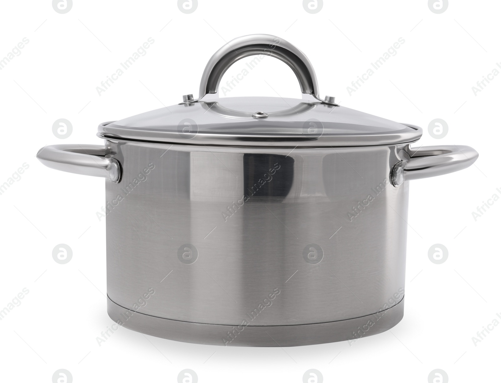 Photo of One new pot with lid isolated on white