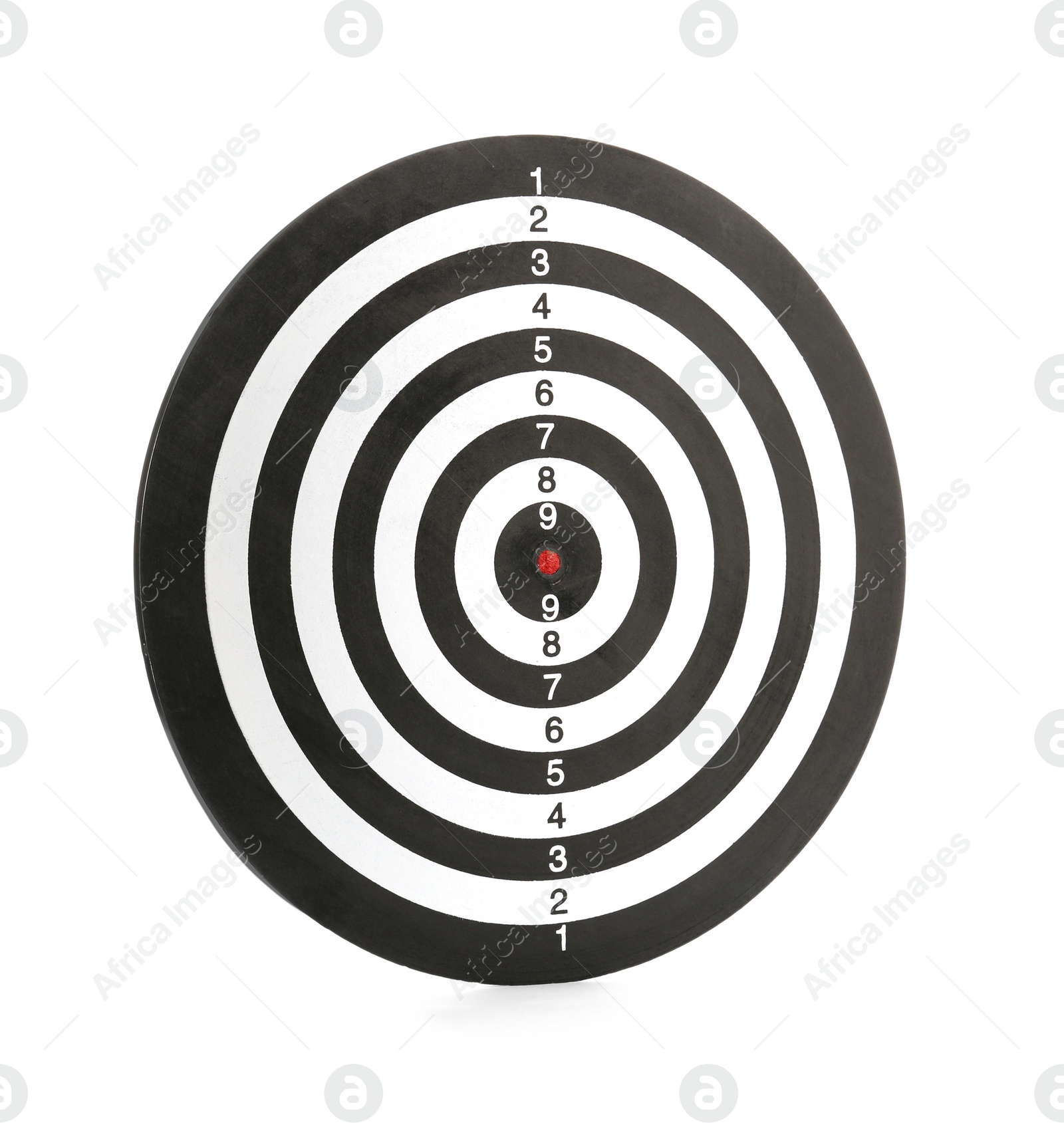 Photo of New empty dart board isolated on white