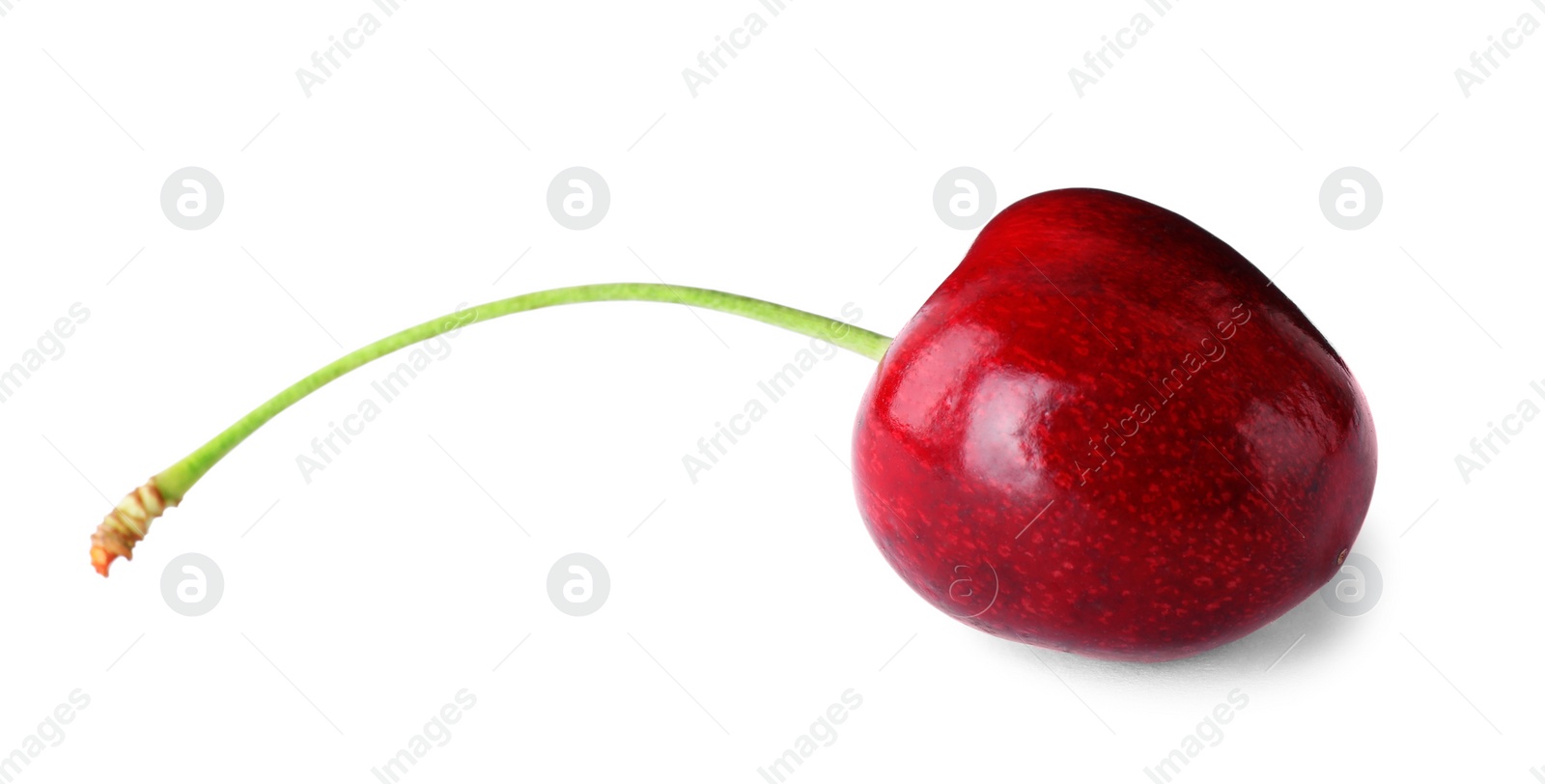 Photo of Delicious fresh ripe cherry isolated on white