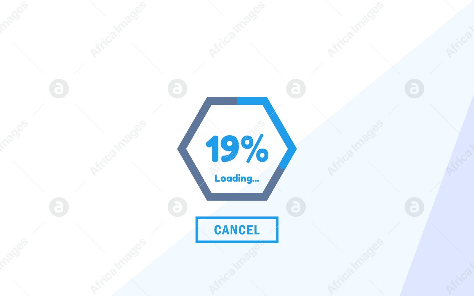 Image of Loading progress screen. Illustration on white background