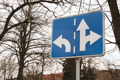 Photo of Traffic sign Road Direction outdoors on sunny day