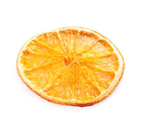 Photo of Delicious dry orange slice isolated on white