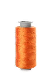 Color sewing thread on white background