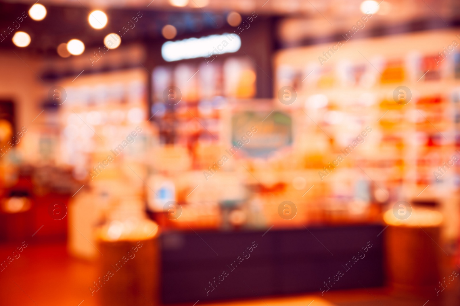 Photo of Blurred view of modern store, bokeh effect