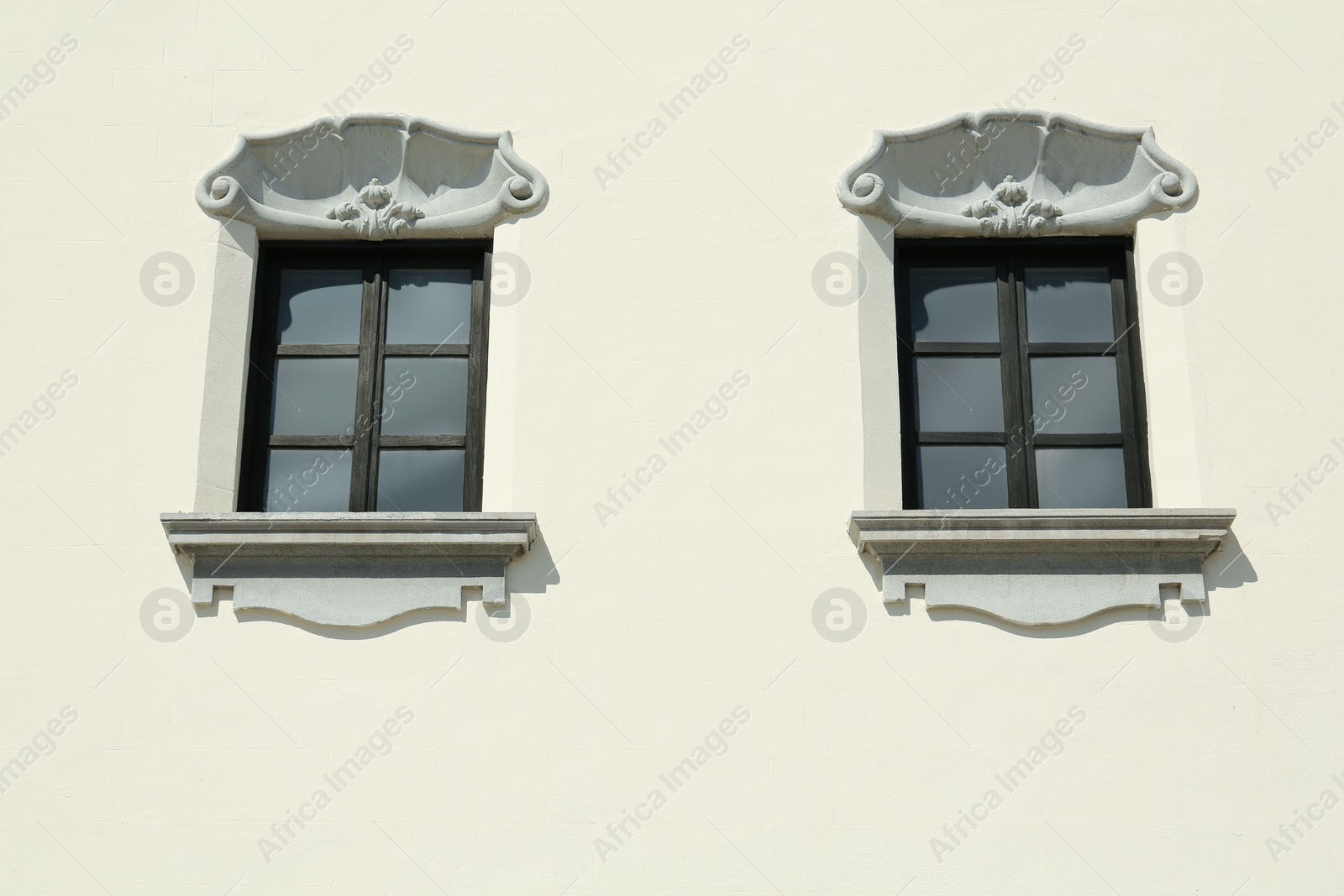 Photo of Exterior of beautiful residential building with windows