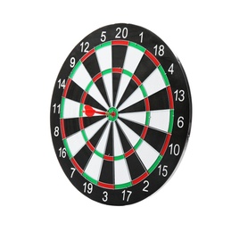 Photo of Dart board with color arrow hitting target