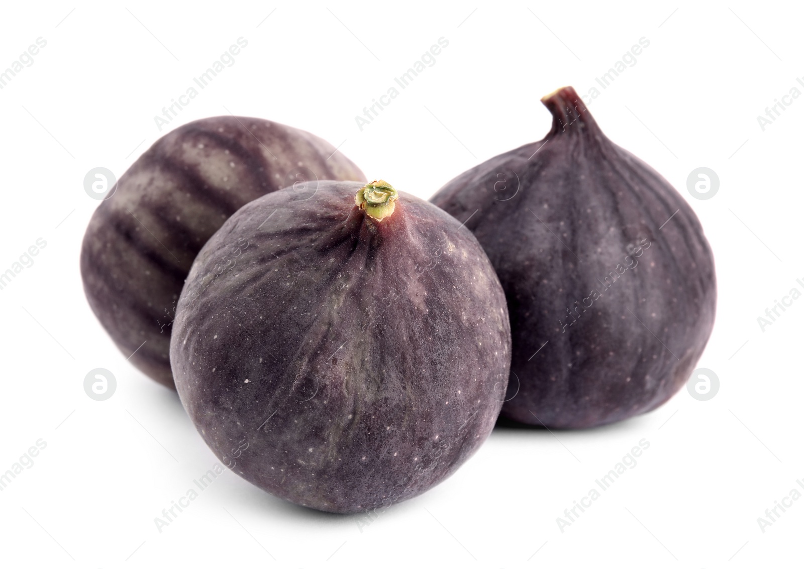 Photo of Tasty fresh fig fruits on white background