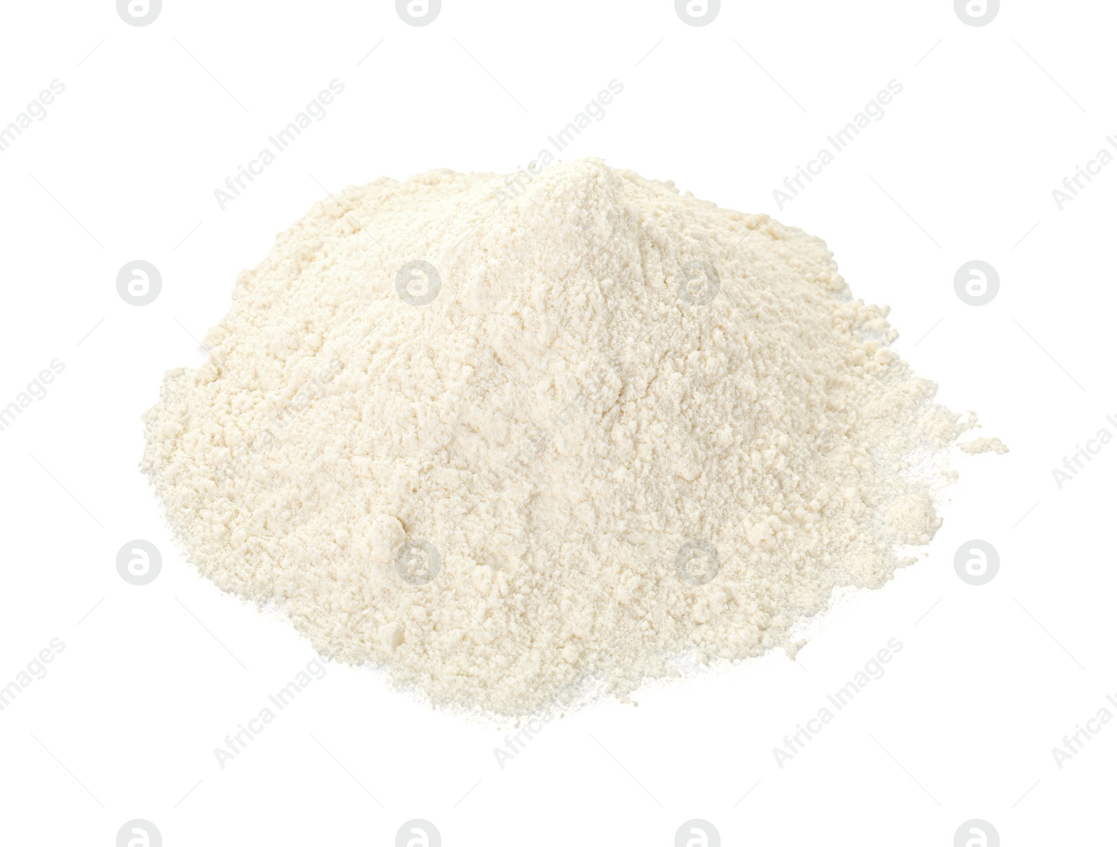 Photo of Pile of baking powder isolated on white