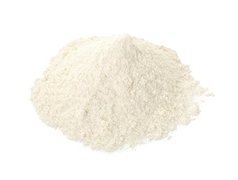 Pile of baking powder isolated on white