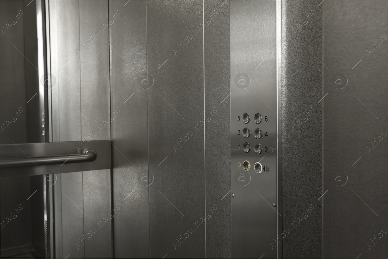 Photo of Clean stylish elevator call panel with buttons