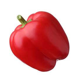 Photo of Raw red bell pepper isolated on white