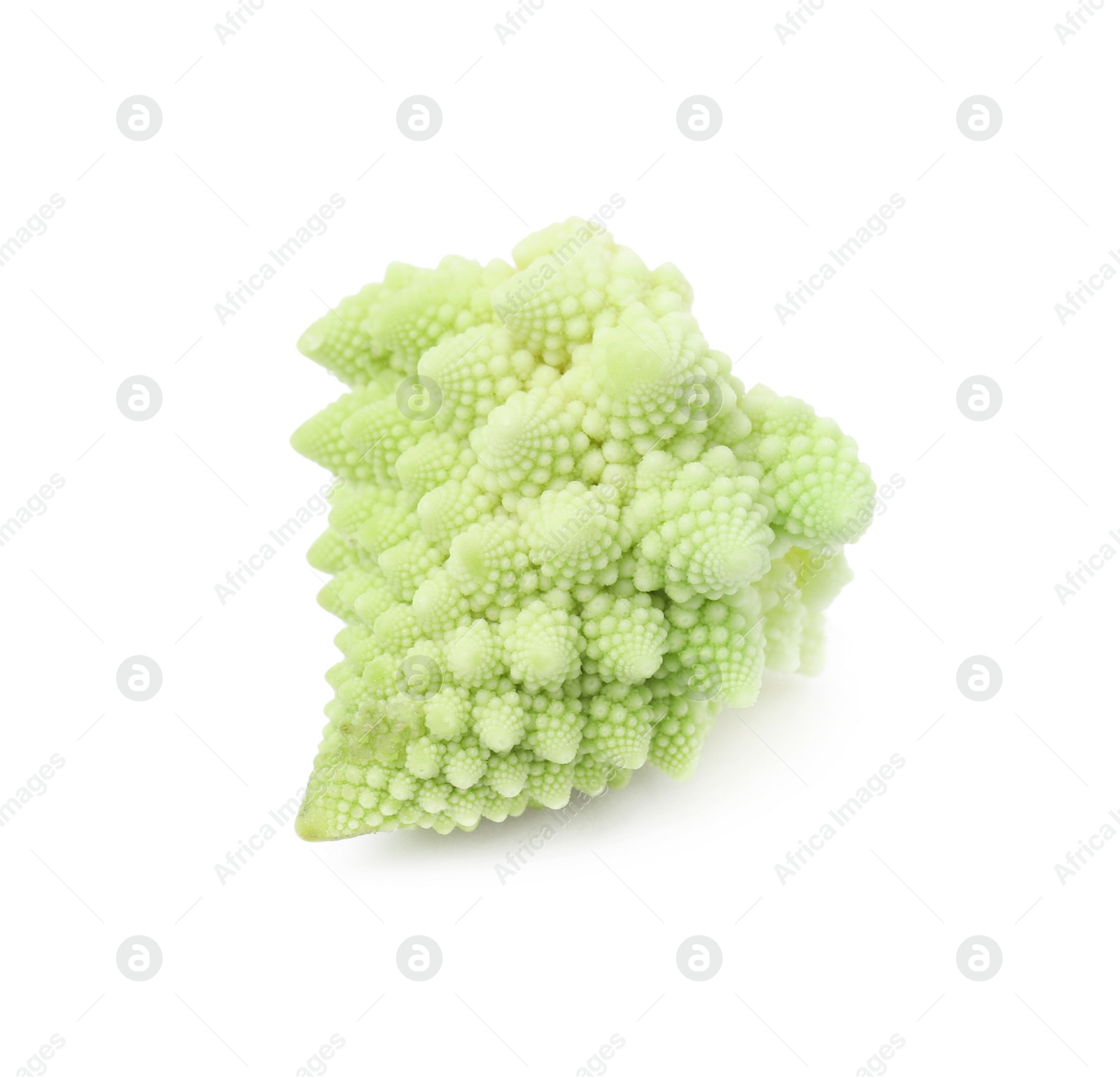 Photo of Cut fresh raw cauliflower on white background