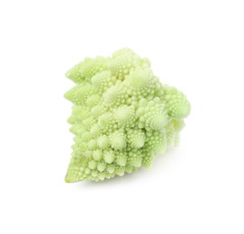 Cut fresh raw cauliflower on white background