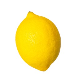 Fresh ripe whole lemon isolated on white