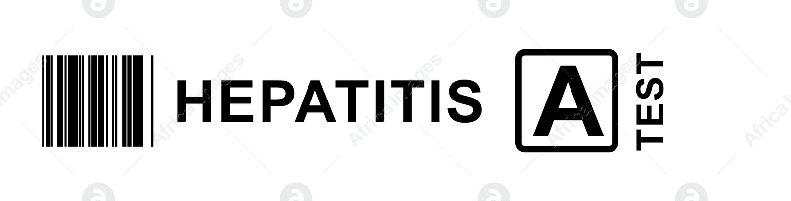 Illustration of Text Hepatitis A TEST on white background, illustration