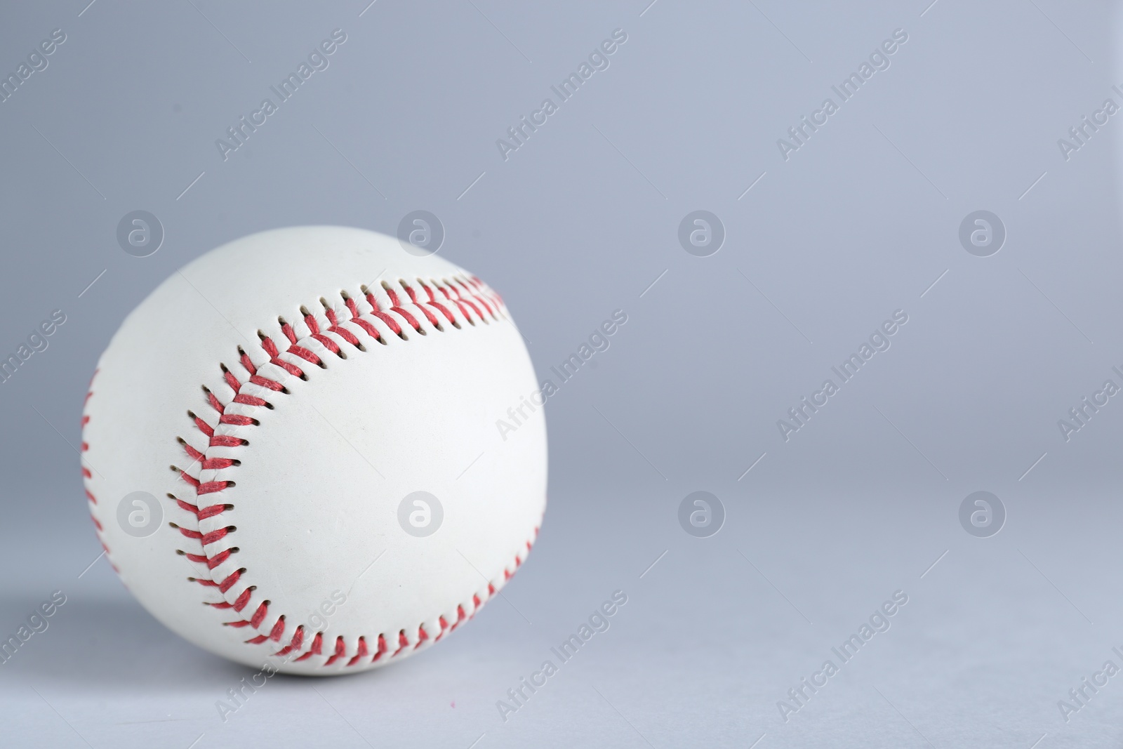 Photo of Baseball ball on white background, space for text. Sports game