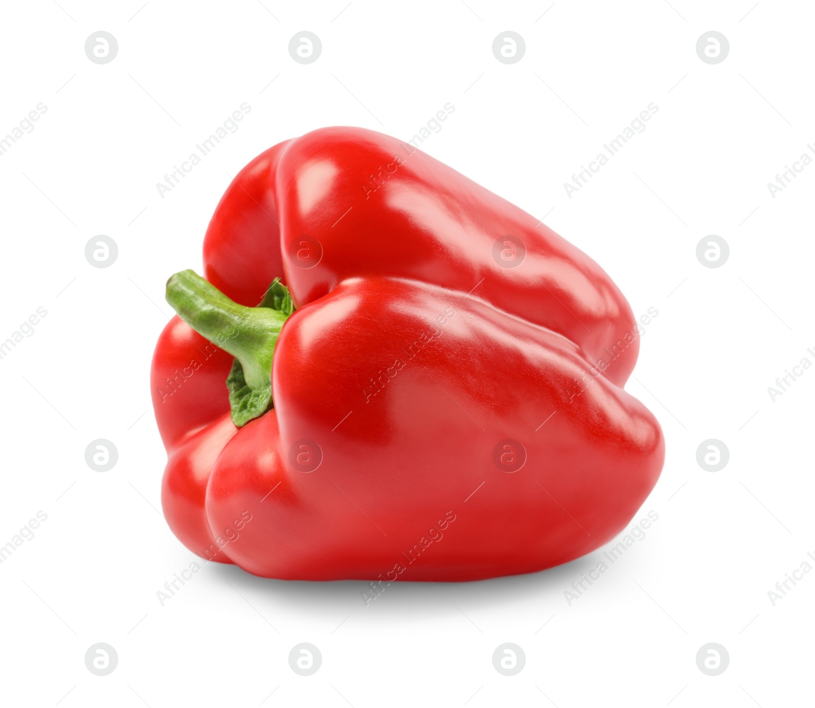 Photo of Ripe red bell pepper isolated on white