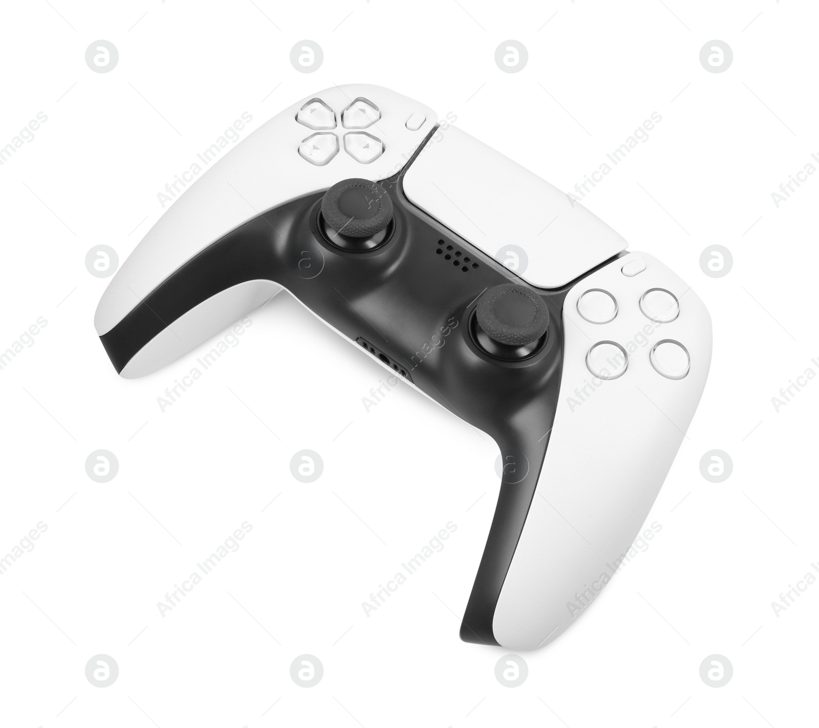 Photo of One wireless game controller isolated on white