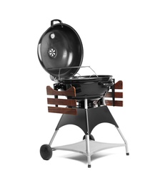 Photo of New modern barbecue grill on white background