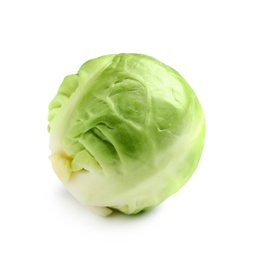 Photo of Fresh tasty Brussels sprout on white background