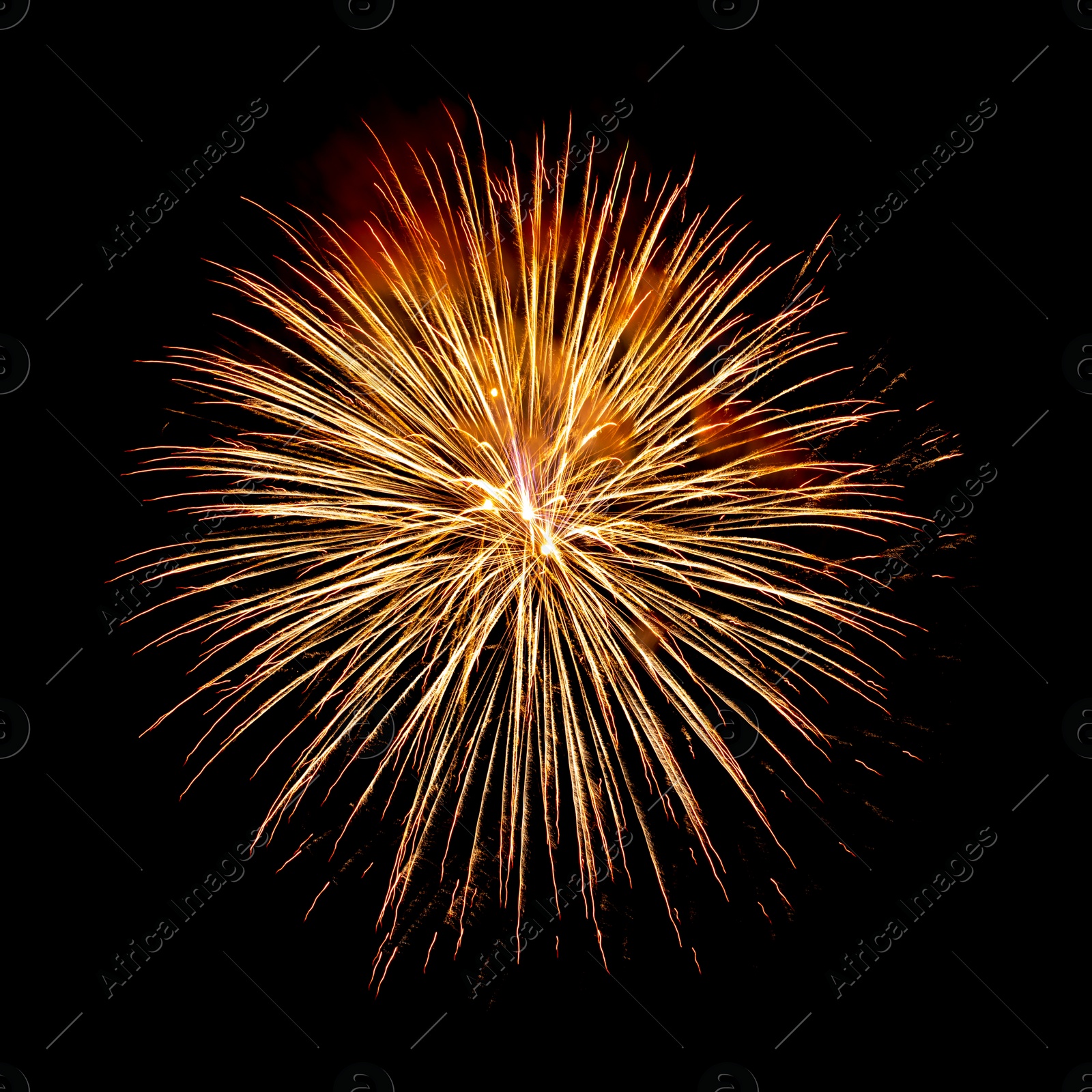 Image of Beautiful bright fireworks lighting up night sky