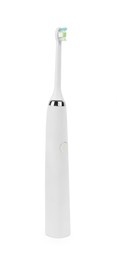 Electric toothbrush isolated on white. Dental care