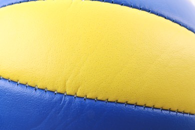 Photo of Colorful volleyball ball as background, closeup view