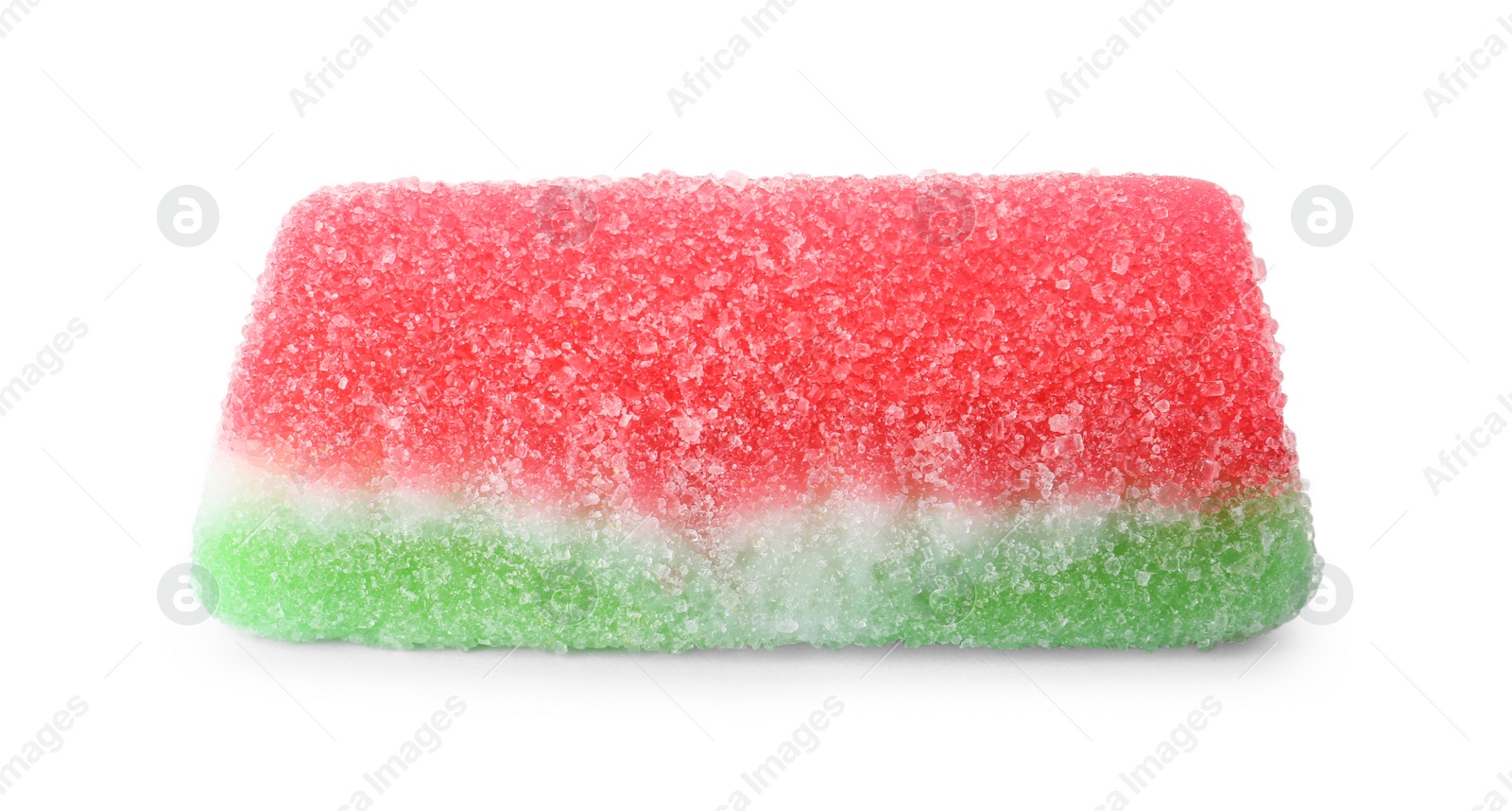 Photo of Bright delicious jelly candy on white background