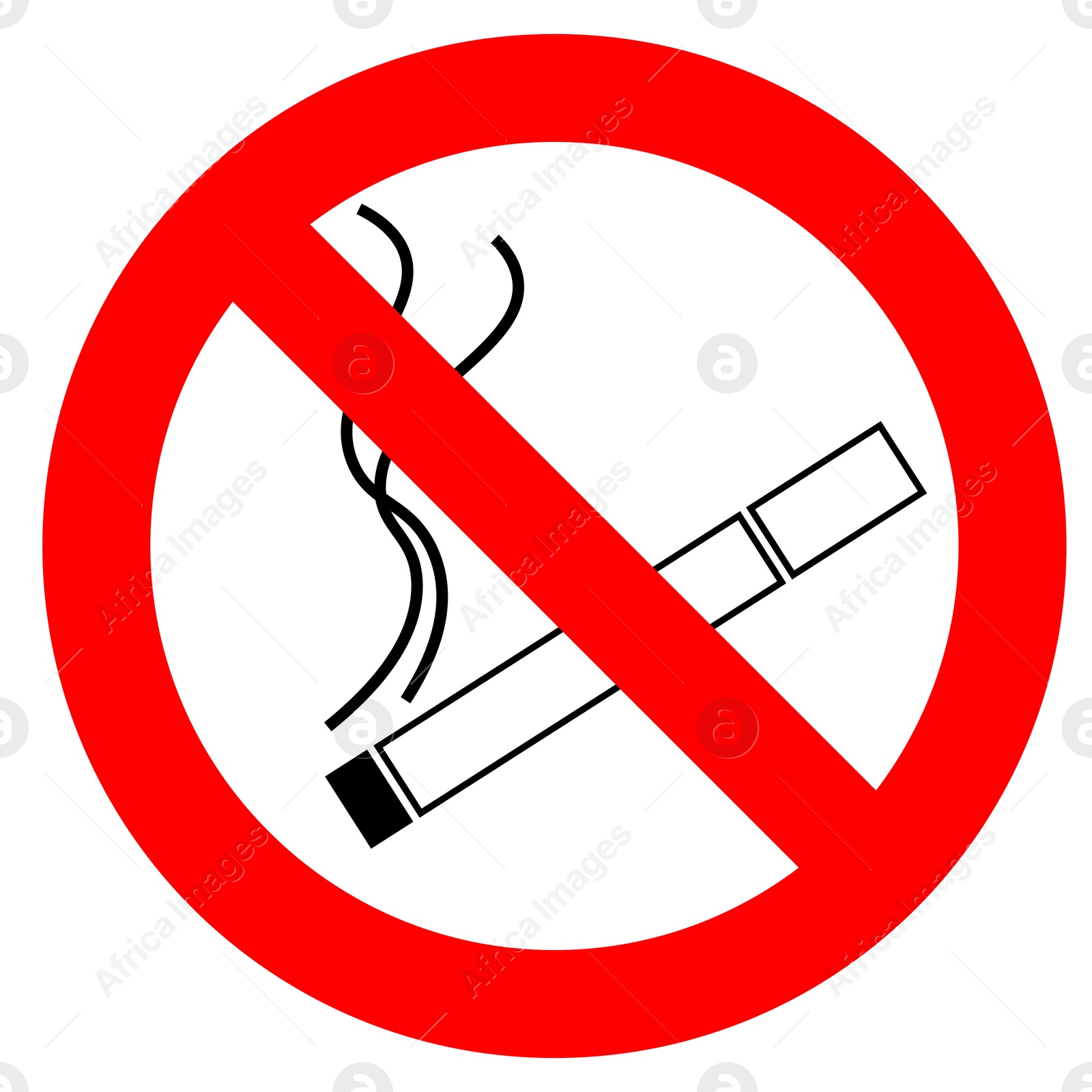 Image of International Maritime Organization (IMO) sign, illustration. No Smoking 