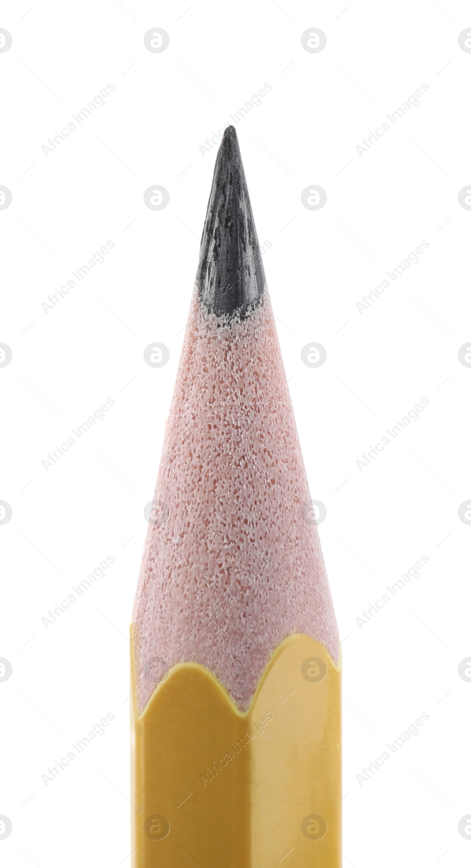 Photo of One sharp graphite pencil isolated on white