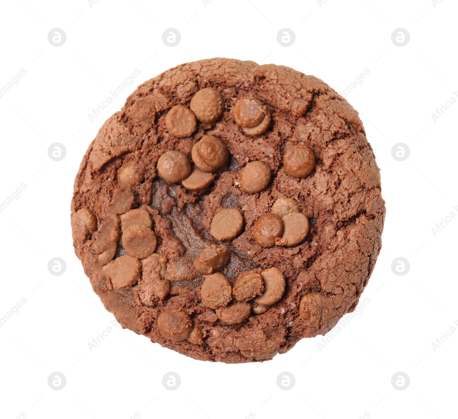 Photo of Delicious chocolate chip cookie isolated on white