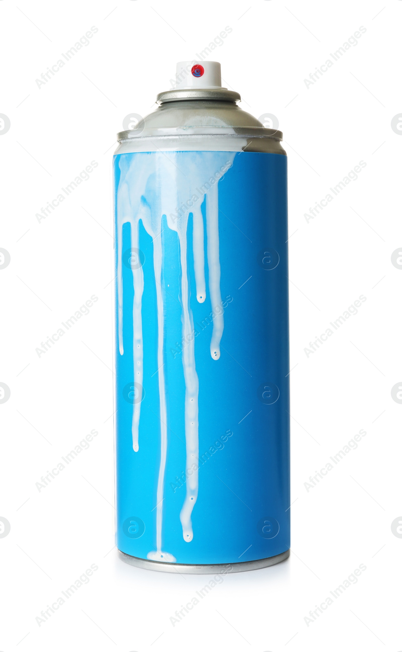 Photo of Used can of spray paint on white background