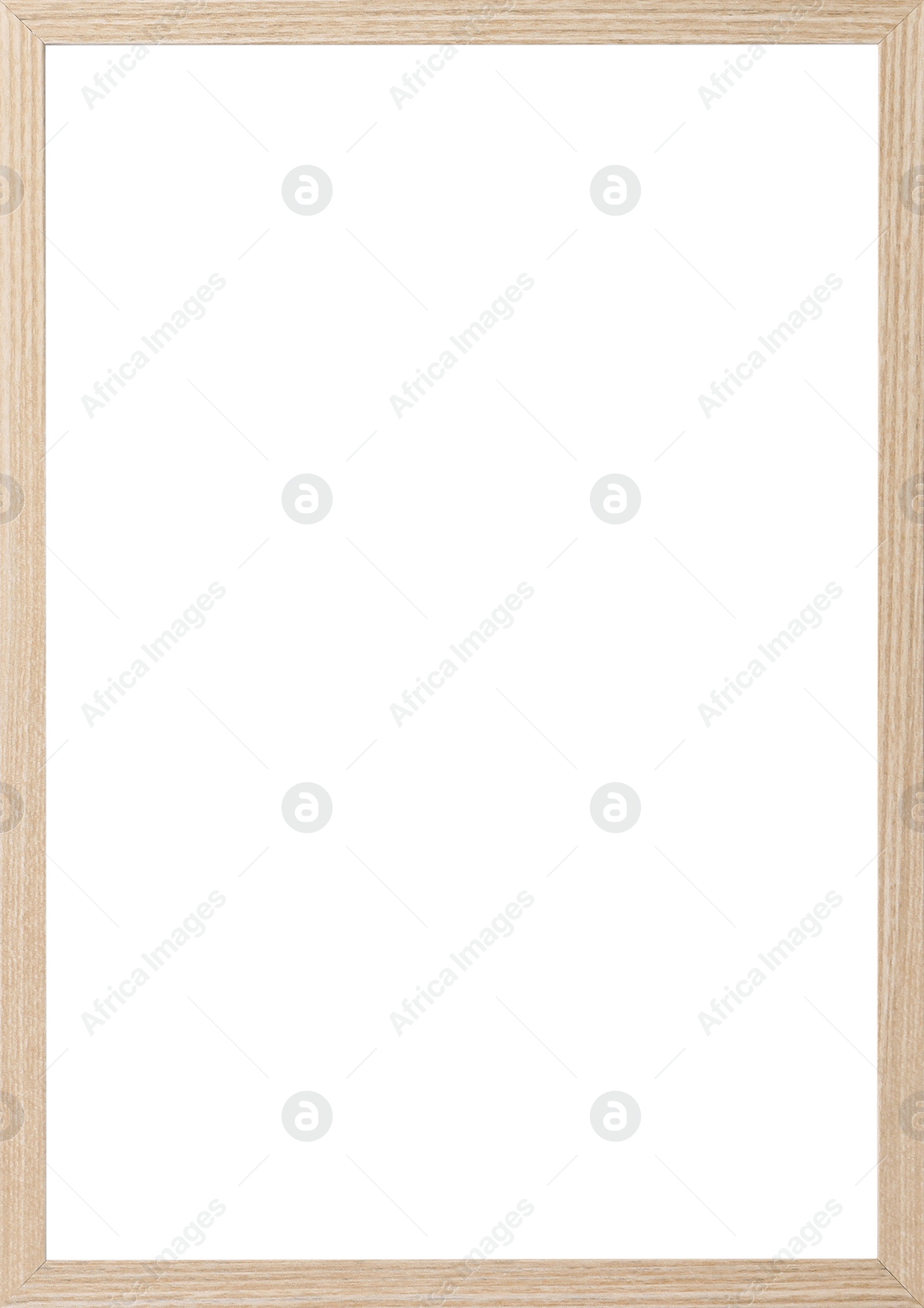 Image of Wooden frame with blank white background. Mockup for design