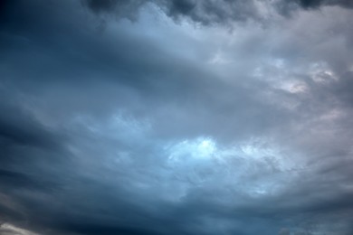 Photo of Picturesque viewbird in sky with heavy rainy clouds