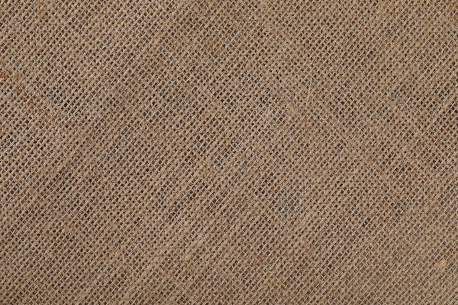 Photo of Brown burlap fabric as background, top view