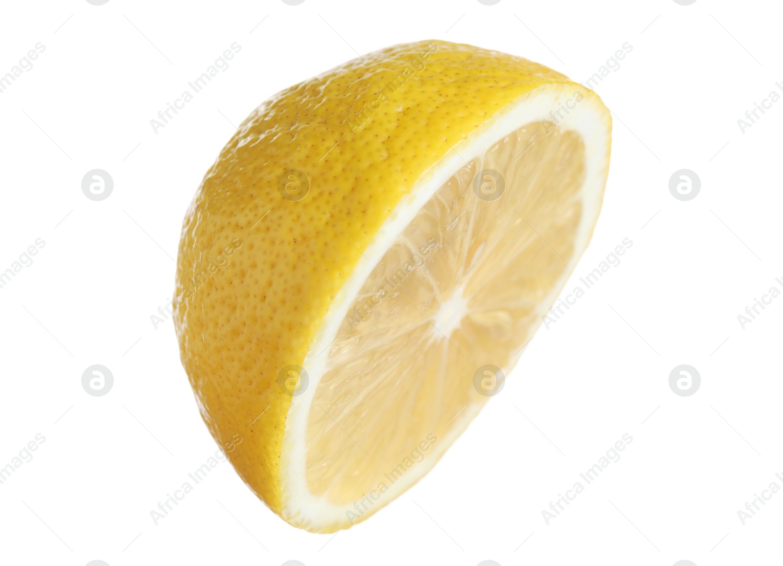 Photo of Half of fresh lemon isolated on white
