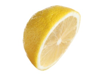 Half of fresh lemon isolated on white