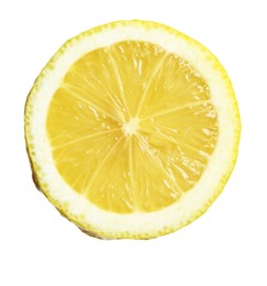 Photo of Lemon slice isolated on white. Citrus fruit