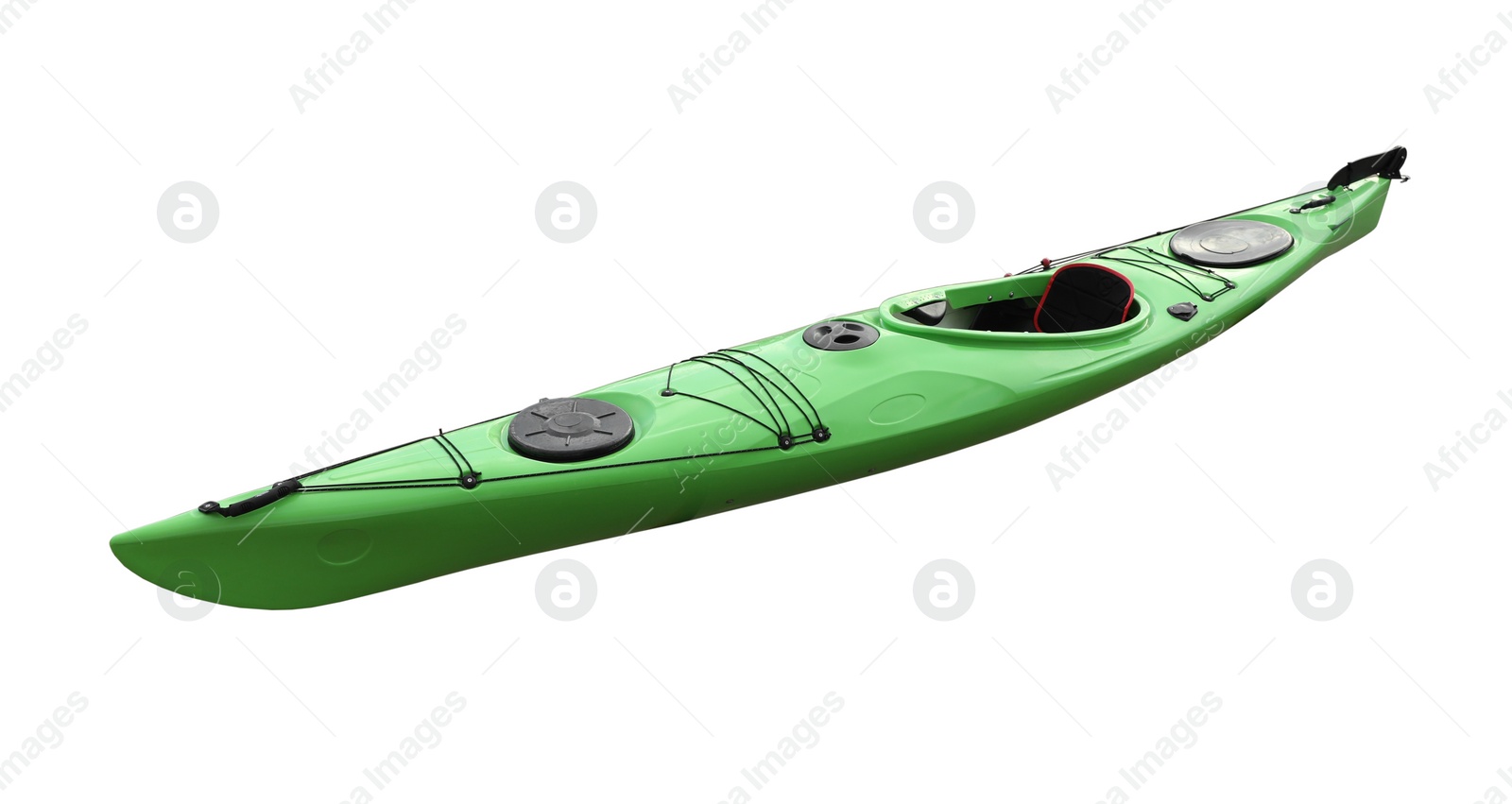 Image of Green kayak isolated on white. Outdoor activity 