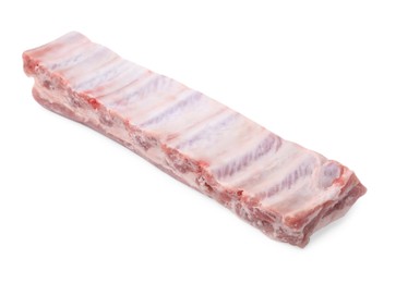 Fresh raw pork ribs isolated on white