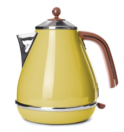 Image of Stylish electrical kettle isolated on white. Household appliance