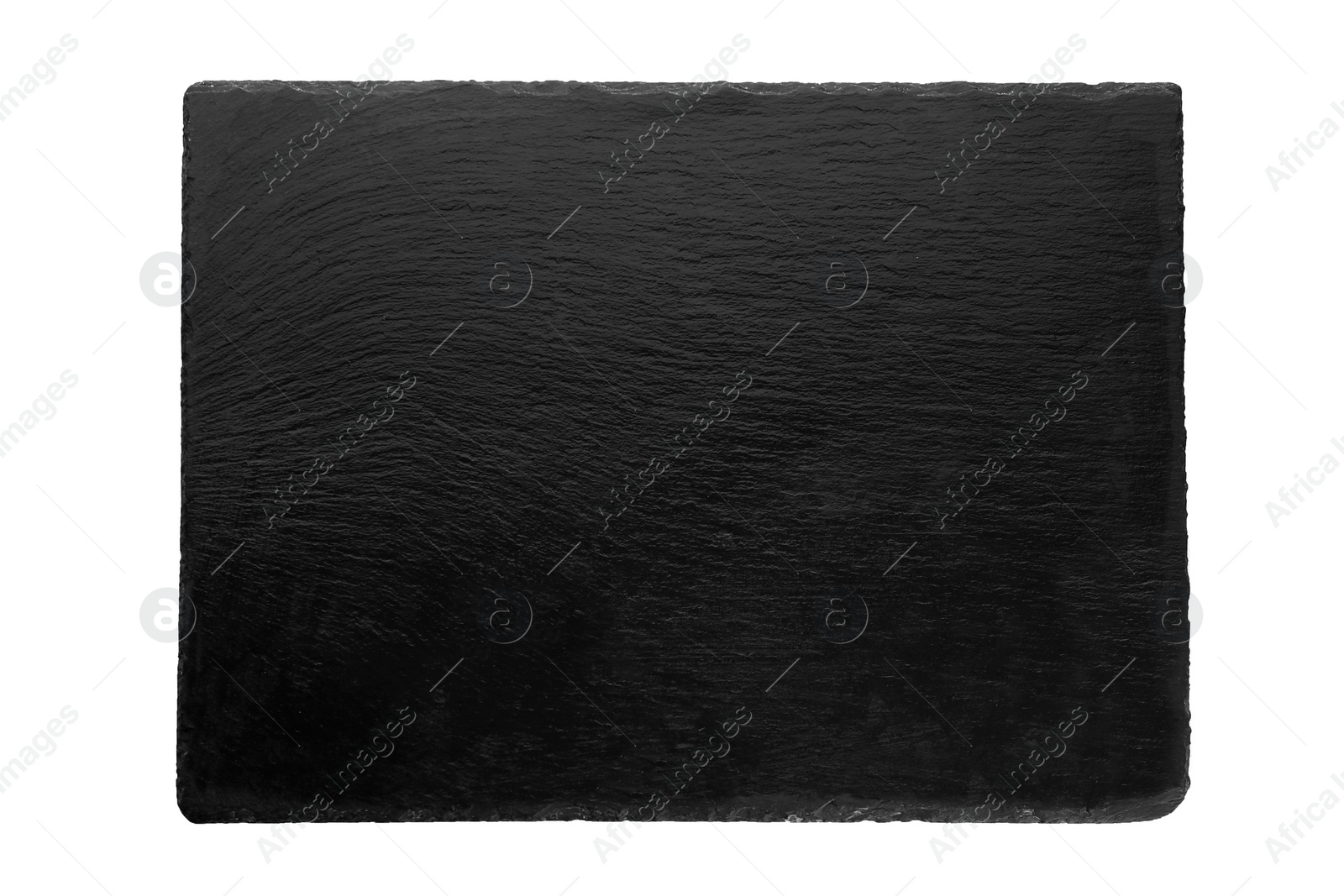 Photo of Black textured slate board on white background