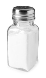 Photo of Salt shaker isolated on white. Kitchen utensil