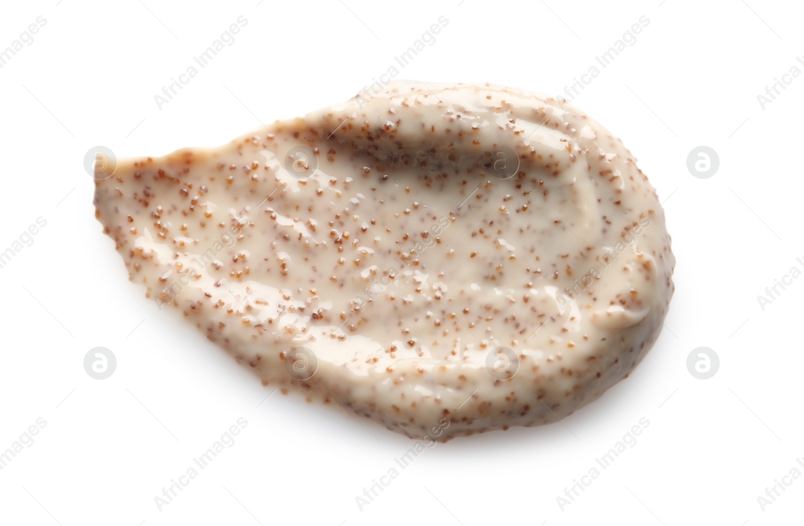 Photo of Sample of natural scrub on white background, top view